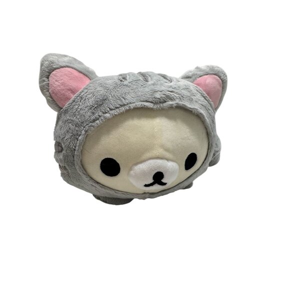 Rilakkuma Plush Korilakkuma Gray Cat 2016 San-X 13" Stuffed Animal Bear dressed - Picture 6 of 6